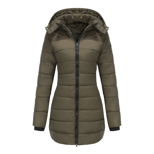 Lange Damenjacke mit Kapuze - Naelle