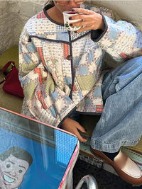 Jacke mit Knopfverschluss und lockerer Passform
