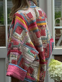 Steppjacke mit lockerer Passform und Print