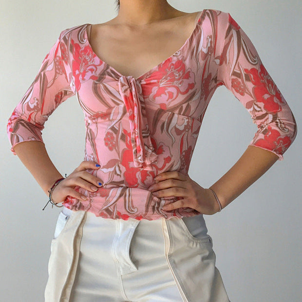 Itza - Sommerbluse mit Aufdruck