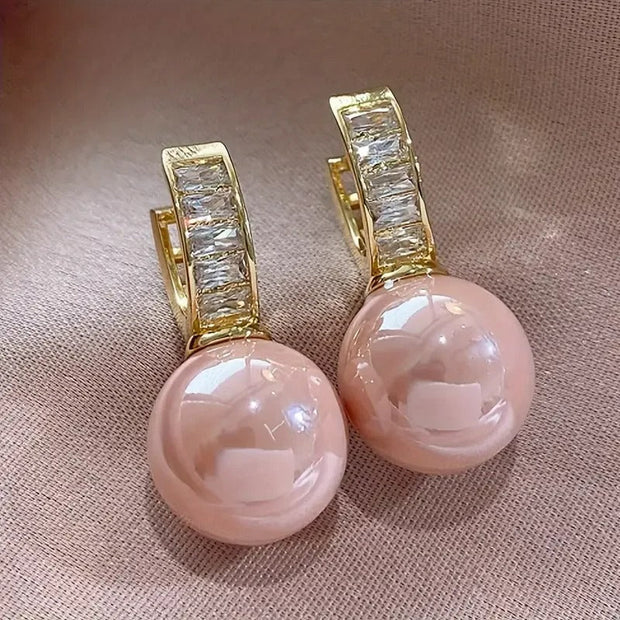 Ohrstecker Vergoldet Mit Rosa Perle Von Alina Romantisch Elegantes Schmuckstück Für Damen