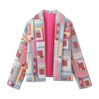 Steppjacke mit lockerer Passform und Print