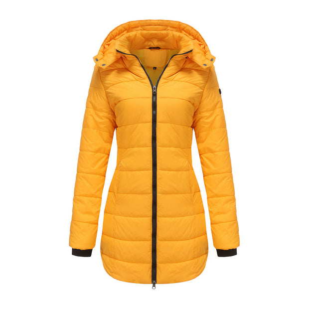 Lange Damenjacke mit Kapuze - Naelle