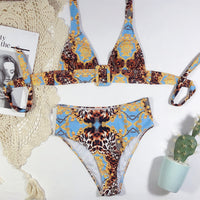 Körperschmeichelnd Bedruckter Neckholder-Bikini