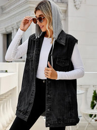 Jeansweste mit lockerer Passform