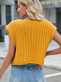 Weste mit V-Ausschnitt und Knopfverschluss