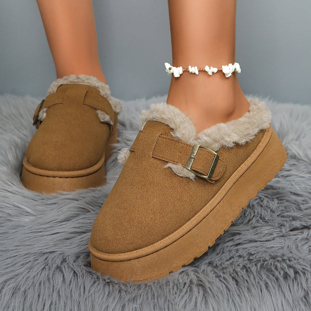 Damen Winterclogs mit Schnalle und Fellfutter - Sabine