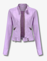 Lederjacke mit puristischer Optik