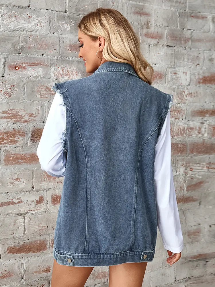 Strickjacke im Used-Look in leichter Ausführung mit lockerer Passform