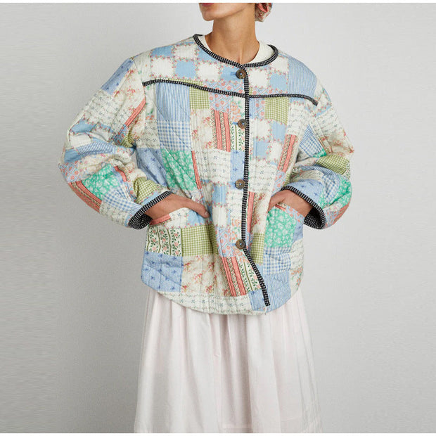 Jacke mit Knopfverschluss und lockerer Passform