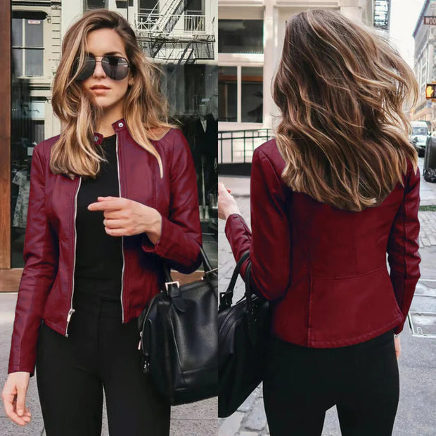 Modische Lederjacke mit zeitloser Optik