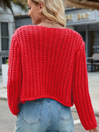 Strickjacke in leichter Ausführung mit V-Ausschnitt und Knopfverschluss