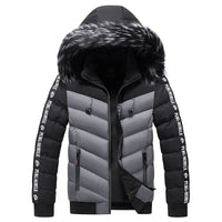 Herren Steppjacke mit Kunstfellkapuze - Elian