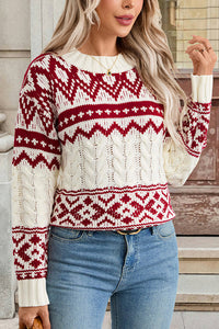 Weihnachtsdesign Strickmantel für Frauen - Maelinne
