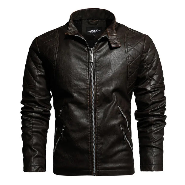 Herren Bikerjacke mit Reißverschluss - Bravik