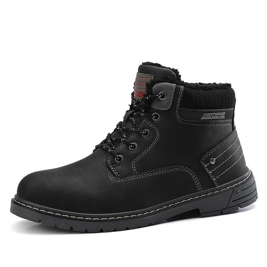 Herren Lederstiefel mit Thermofutter und rutschfester Sohle - Bale