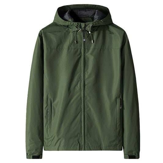 Herren Windjacke mit Kapuze und Reißverschluss - Elvan