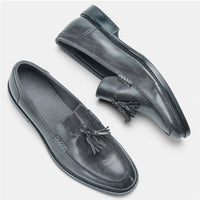 Modische Leder Slipper mit Quasten für Männer - Kaster