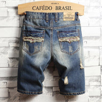 Herren Denim-Shorts urbaner Stil ausgefranst - Bruno