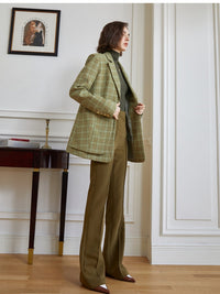 Blazer mit Karomuster und lockerer Passform