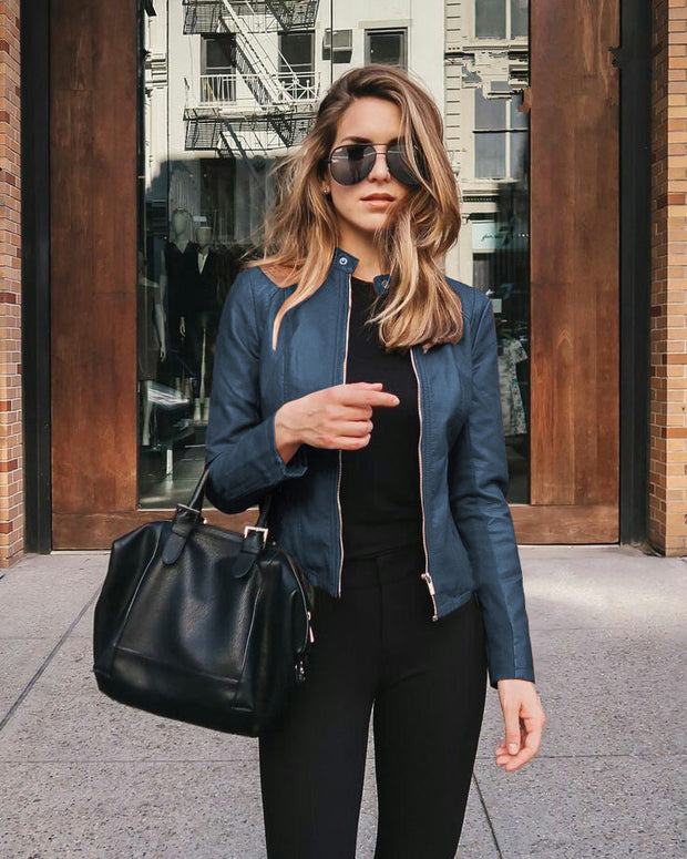 Modische Lederjacke mit zeitloser Optik