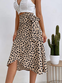 Damen Wickelrock Boho Stil asymmetrischer Druck Sommer - Isadora