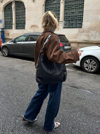Wildlederjacke in leichter Ausführung mit Knopfverschluss und Taschen
