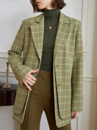Blazer mit Karomuster und lockerer Passform