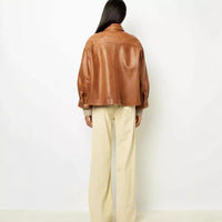 Lederjacke im Vintage-Stil