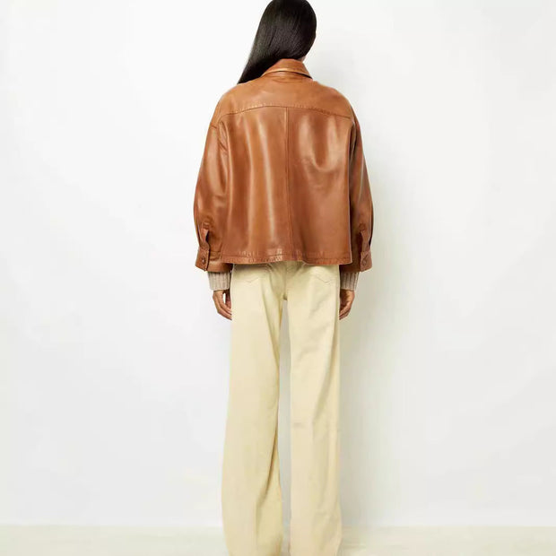 Lederjacke im Vintage-Stil