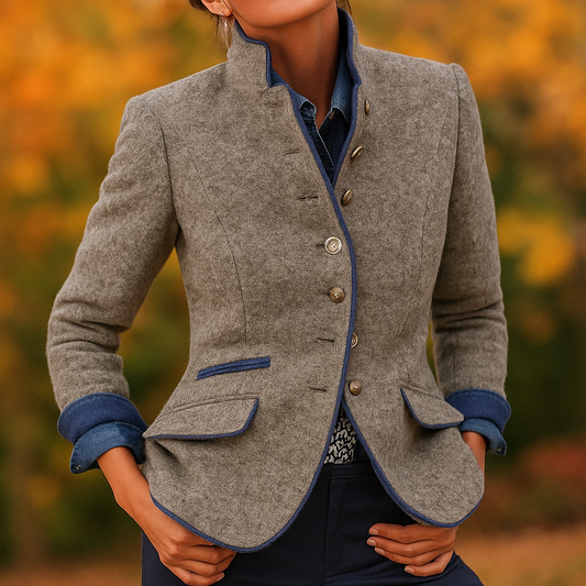 Modische Wolljacke mit Metallknöpfen - Zoe