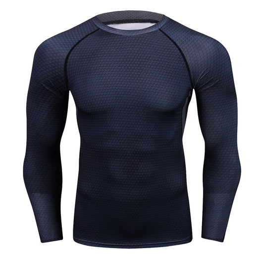 Herren Dry Fit Langarm-Trainings-T-Shirt - Roshfran