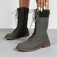 Gepolsterte hohe Damenstiefel - Irina