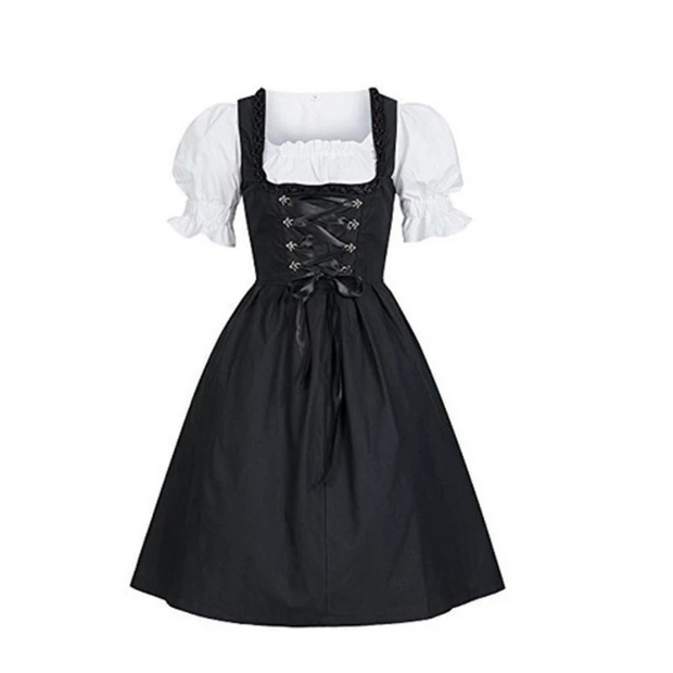 Damen Schwarz Oktoberfest Dirndl Kleid - Margarete