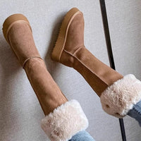 Hohe Damenstiefel mit Teddyfutter - Paulie