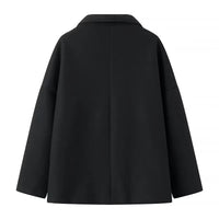 Zweireihiger Damenmantel mit breitem Revers - Rebeca