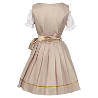 Elegantes Damen Beige Oktoberfest Dirndl Kleid - Clara