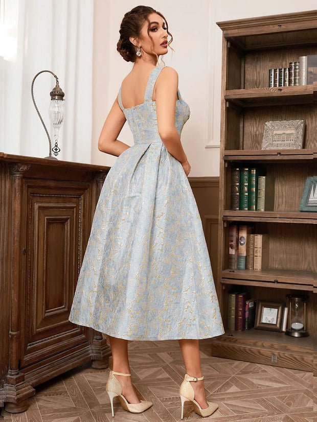 Hilary - Frauen Kleid Blume ärmellos
