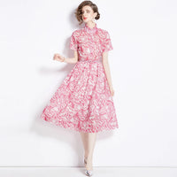 Candy - Kurzärmeliges bedrucktes Kleid für Frauen