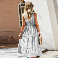 Ärmelloses Midikleid mit gestreiftem Hemd - Estela