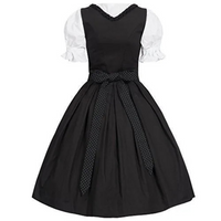 Damen Schwarz Oktoberfest Dirndl Kleid - Margarete