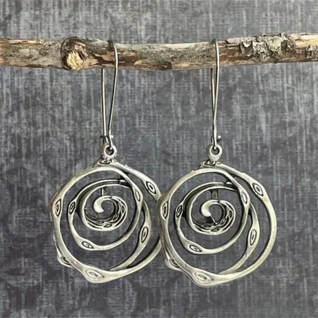 Labyrinth Silber Ohrringe