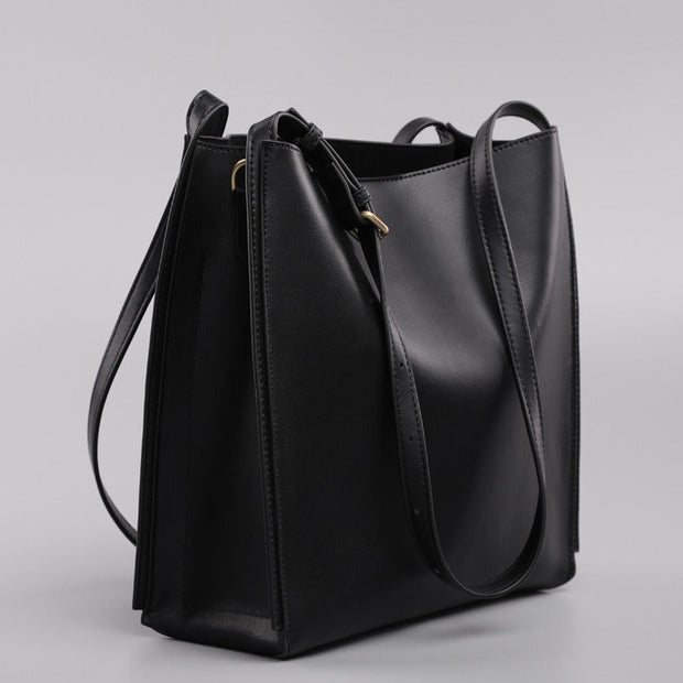 Damen-Shopper-Tasche aus Kunstleder mit strukturiertem Design - Natalia