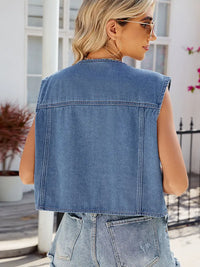 Jeansweste in leichter Ausführung mit lockerer Passform