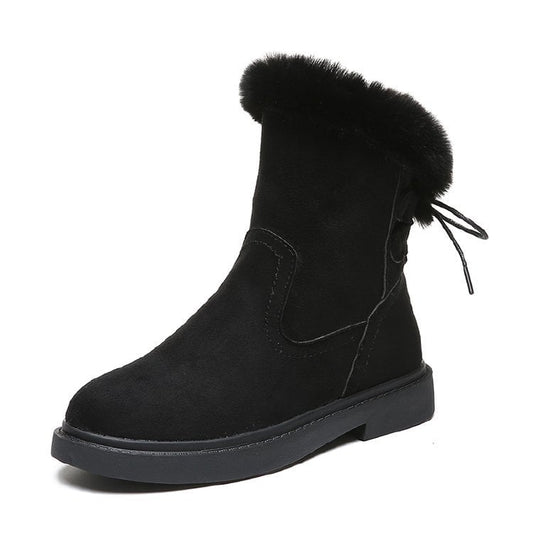 Warme Damenstiefel in Wildlederoptik - Marivelle