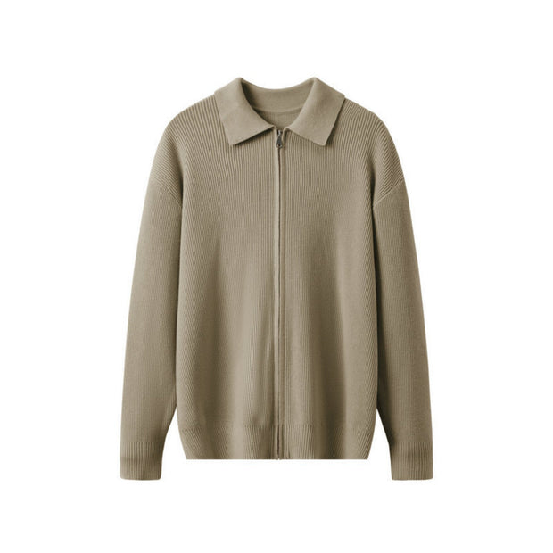 Herrenstrickjacke mit Kragen - Franco