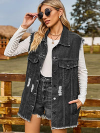 Kurze Jeansweste für Layering-Looks