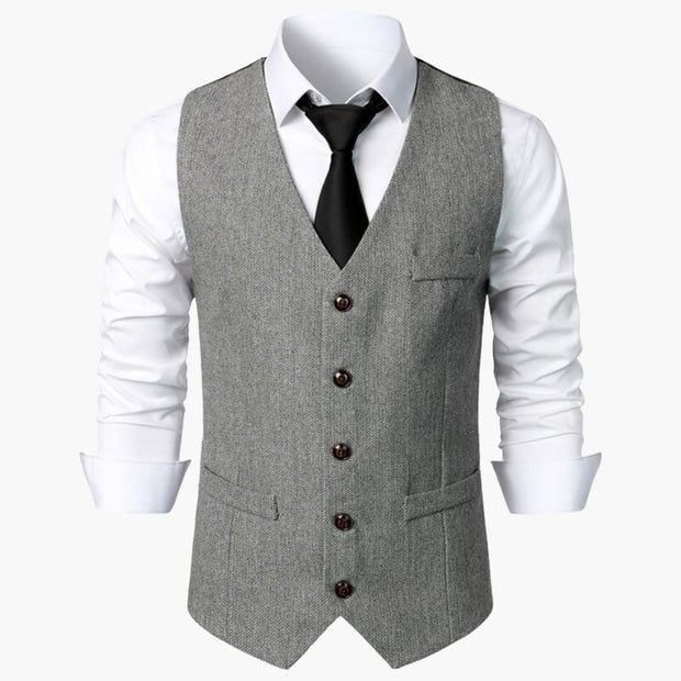 Herren Herringbone Trachtenweste - Robert