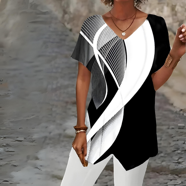 Annelies - modisches T-Shirt mit V-Ausschnitt