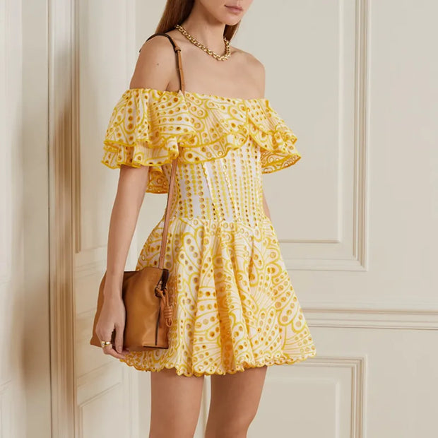 Hanna - Halbtransparentes Kleid mit geraffter Schulterpartie